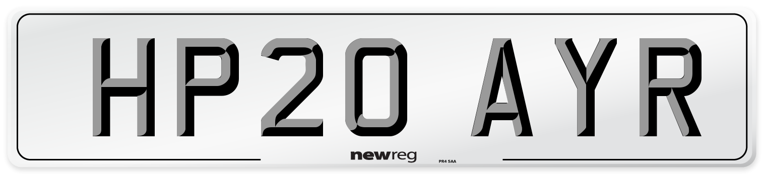 HP20 AYR Number Plate from New Reg
